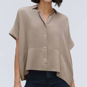 Everlane Boxy Shirt in Silk Size 2 Classic Eco Conscious